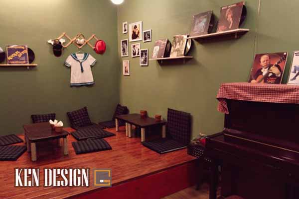 thiết kế quán cafe phong cách vintage 